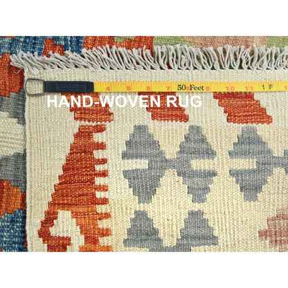 10'4"X16'1" Colorful Hand Woven Afghan Kilim Organic Wool Oversized Rug
