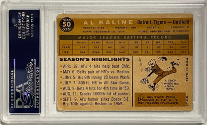 Al Kaline Autographed 1960 Topps Card #50 (Psa)