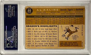 Al Kaline Autographed 1960 Topps Card #50 (Psa)