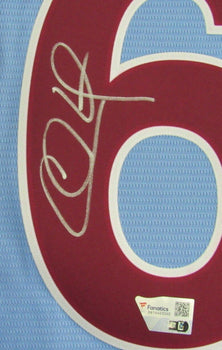 Chase Utley Signed Blue Nike Baseball Jersey