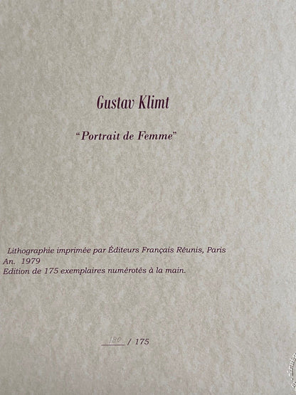 Gustav Klimt Signed Lithograph Op Numbered In