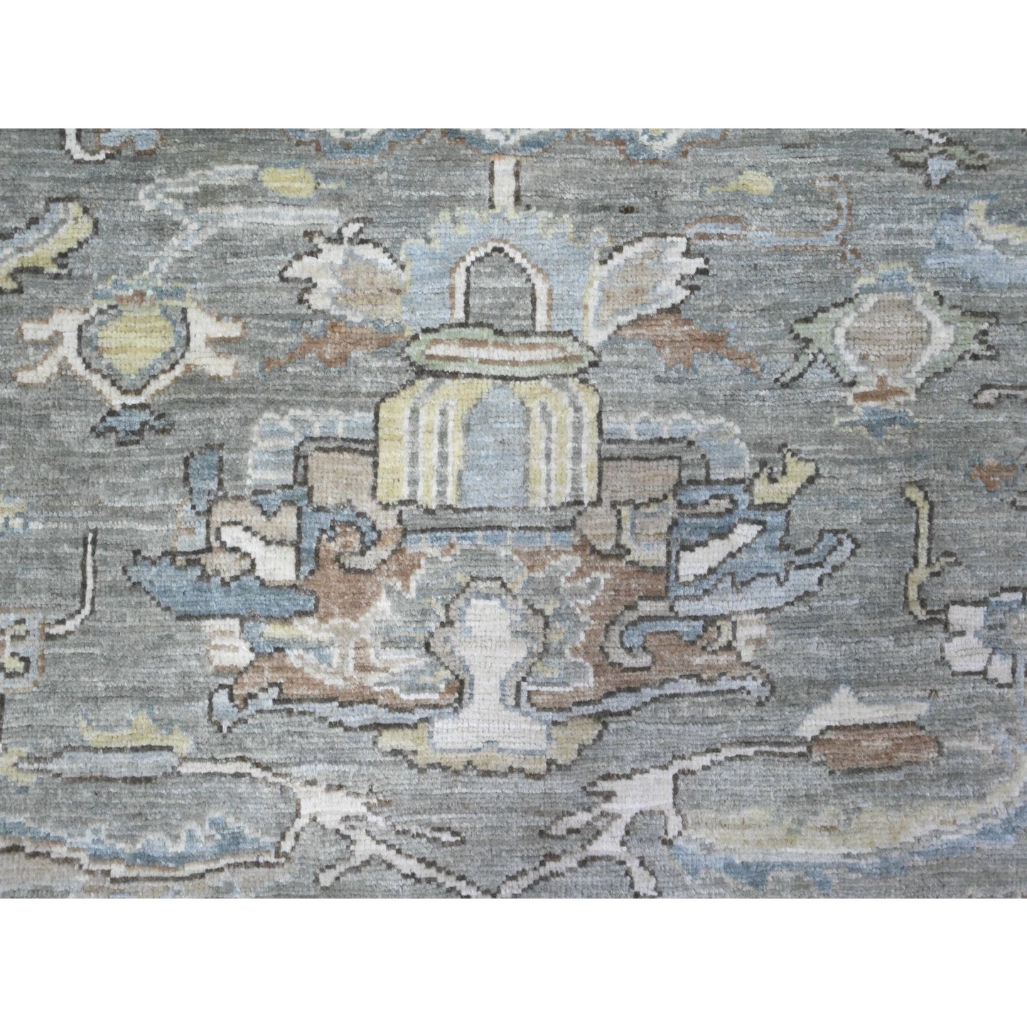 8'3"X10'5" Ultimate Gray Fine Aryana Peshawar Heris Oriental Rug