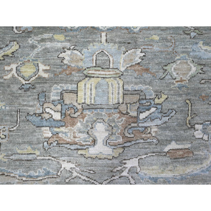 8'3"X10'5" Ultimate Gray Fine Aryana Peshawar Heris Oriental Rug