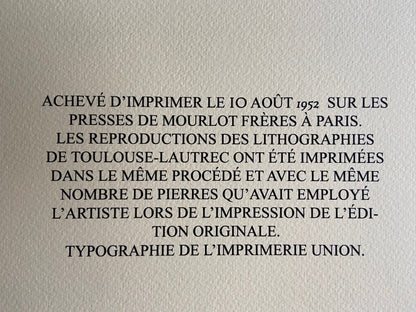 Henri.De Toulouse-Lautrec Original Coa Mourlot Signed Published Rare