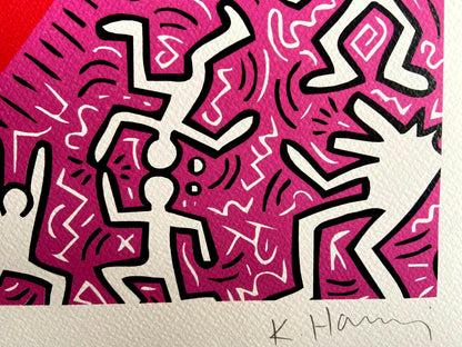 Keith Haring Lithograph From A Painting