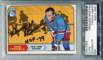 Harry Howell Autographed 1968 Topps Card (Psa)