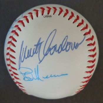 Minnesota Twins Multi-Autographed By 8 Players Oal Twins Logo Baseball 155685