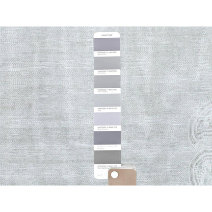 9'6"X12'5" Hand Knotted Ivory Vintage Farsian Karman Worn Wool Rug