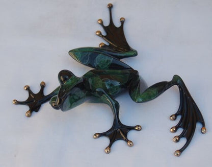 Tim Cotterill (Frogman) 9In Green Frog 303/2000 Signed 1992 Bronze