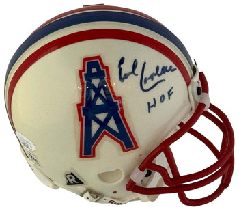 Earl Campbell Autographed Oilers Mini Helmet (Jsa)