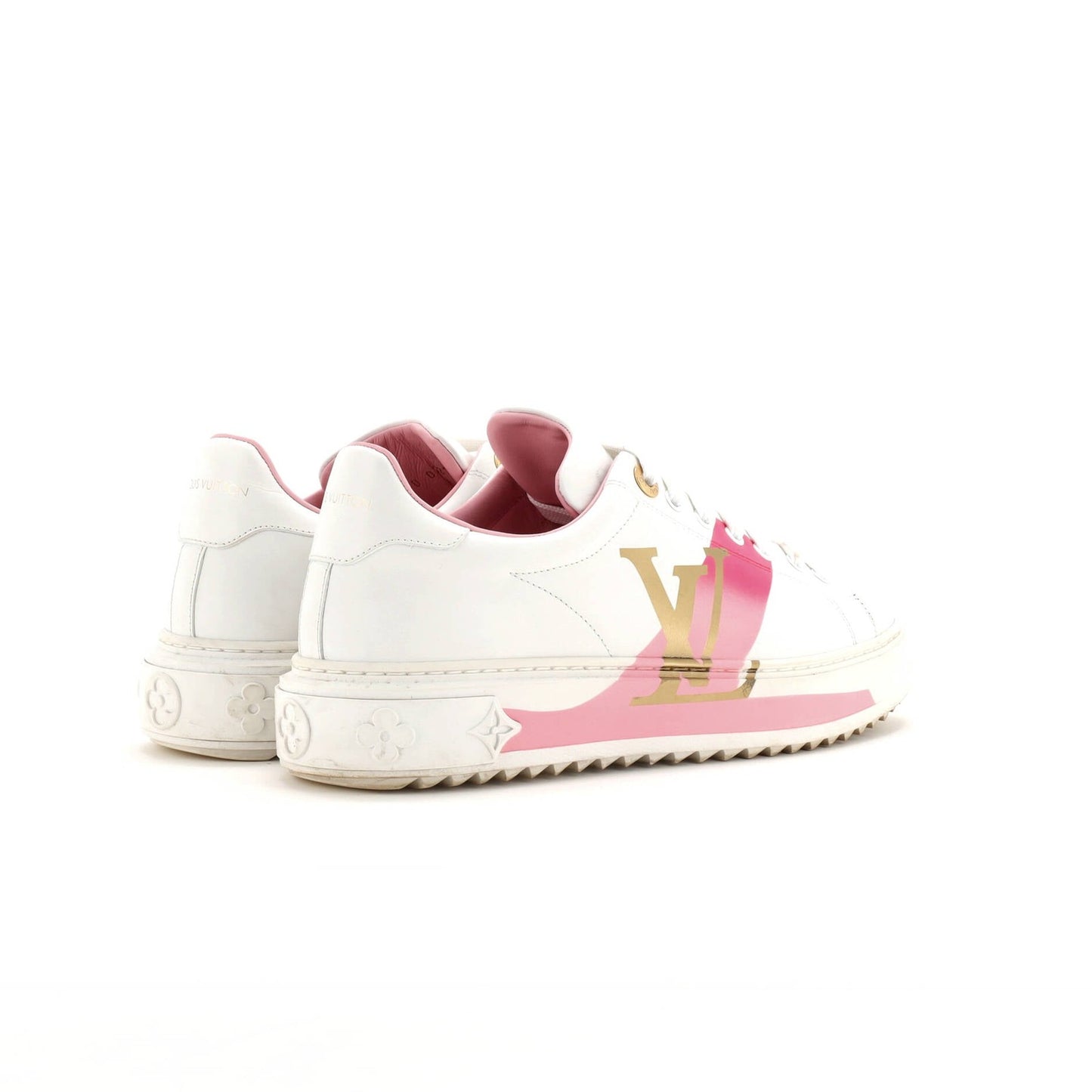 Louis Vuitton Women'S Time Out Sneakers Wild At Heart Monogram Print Leather