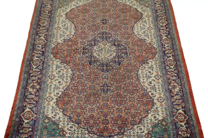 Decorative Orange Floral Geometric Design