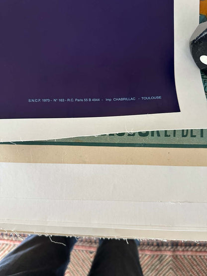 Une Nuit By Villemot  Original 1St Printing  French Railways (Sncf) Poster