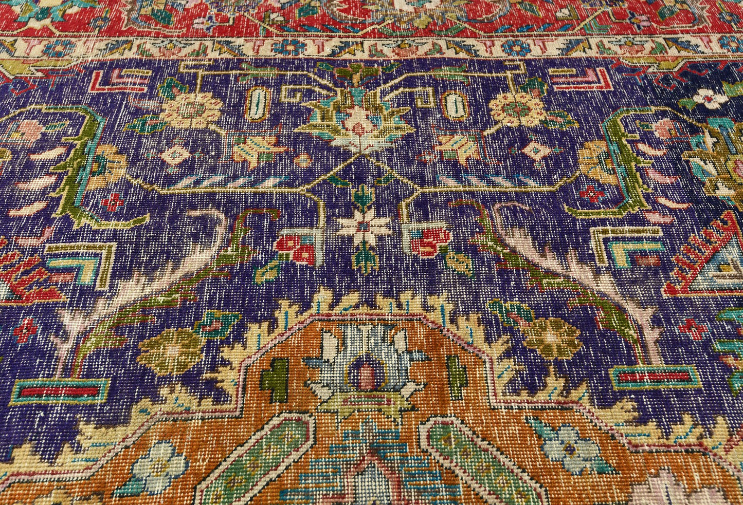 Rug Oriental Distressed 9X12 Traditional Floral Carpet Living Room Vintage