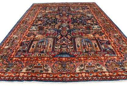 One-Of-A-Kind Semi-Antique Oriental Rug Navy Blue