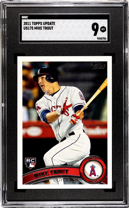 Mike Trout 2011 Topps Update #Us175 Sgc 9