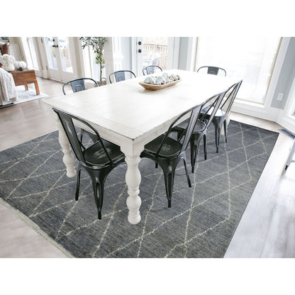 8'6"X11'6" Gray, Hand Knotted, Moroccan Berber, Soft Wool Rug