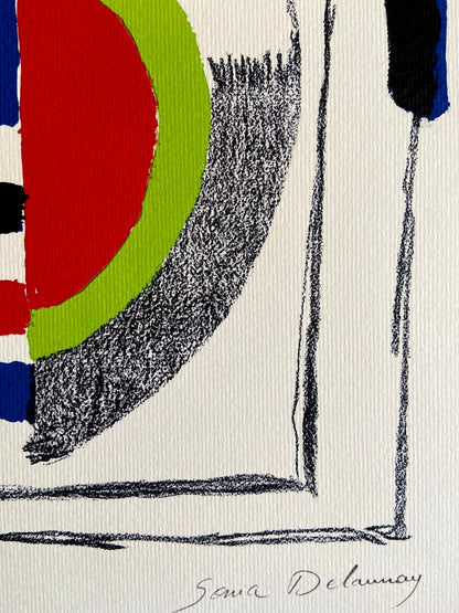 Sonia Delaunay Lithograph Coa Signed Op Numbered By Hand Crayon