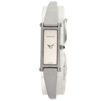 Gucci Square Face Bangle Watches 1500L Stainless Steel/Stainless Steel Ladies