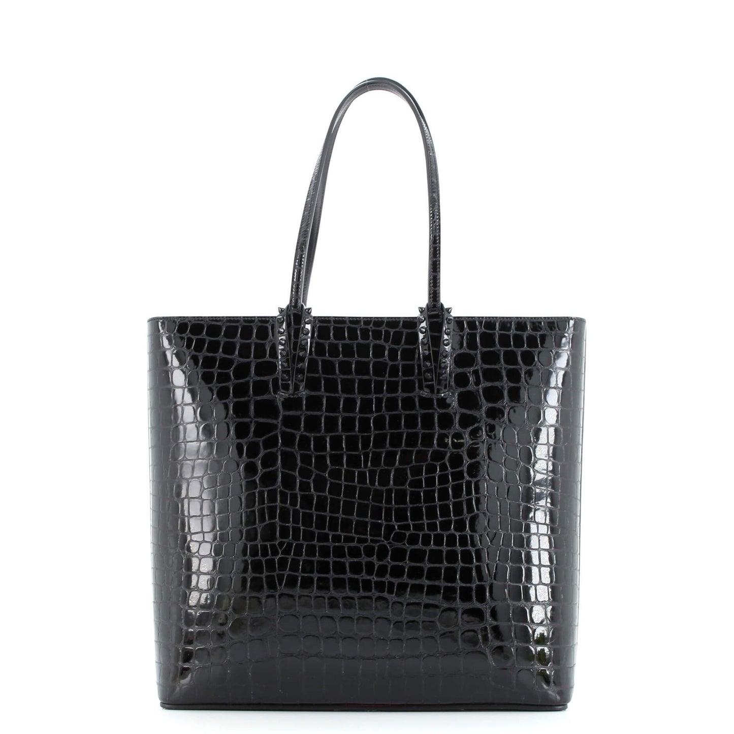 Christian Louboutin Cabata North South Zipped Tote Crocodile Embossed Leather