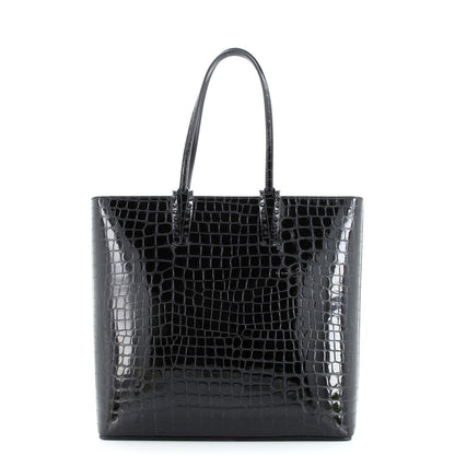 Christian Louboutin Cabata North South Zipped Tote Crocodile Embossed Leather