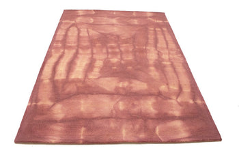 Deep Blush Hand-Tufted Tie-Dye Abstract Rug