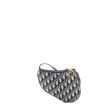 Christian Dior Saddle Triple Zip Crossbody Pouch Oblique Canvas