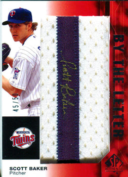 Scott Miller Autographed 2008 By The Letter Upper