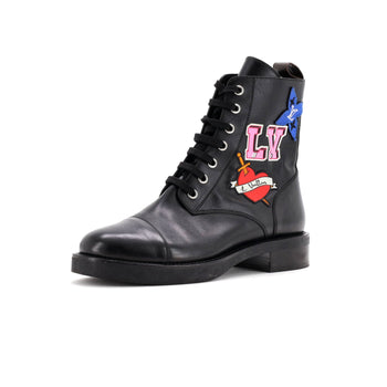 Louis Vuitton Women'S Monogram Territory Flat High Ranger Boots Leather