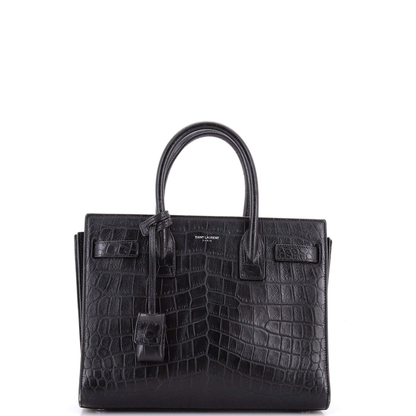 Saint Laurent Sac De Jour Nm Bag Crocodile Embossed Leather Baby