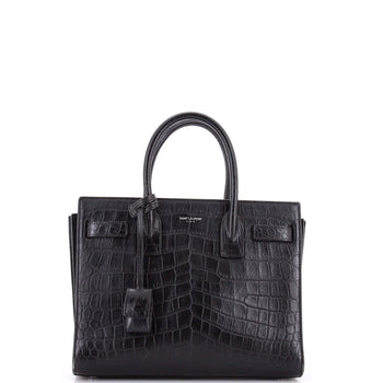 Saint Laurent Sac De Jour Nm Bag Crocodile Embossed Leather Baby