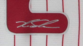 Kyle Schwarber Signed White Baseball Jersey Phillies Framed Psa/Dna 185347