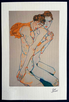 Egon Schiele Lithograph Coa Signed In Pen