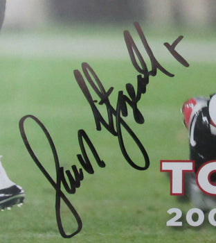 Larry Fitzgerald Signed 2009 Sidelines Arizona Cardinals Newsletter Jsa 190772