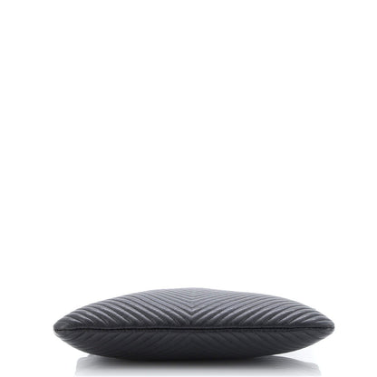 Chanel Boy O Case Clutch Chevron Calfskin Medium