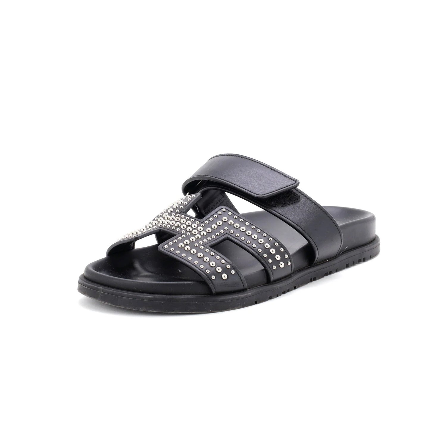 Hermes Women'S Chypre Sandals Studded Leather