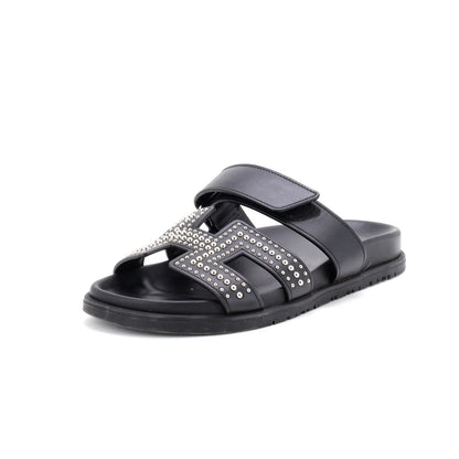 Hermes Women'S Chypre Sandals Studded Leather