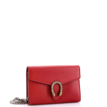 Gucci Dionysus Chain Wallet Leather With Embellished Detail Small