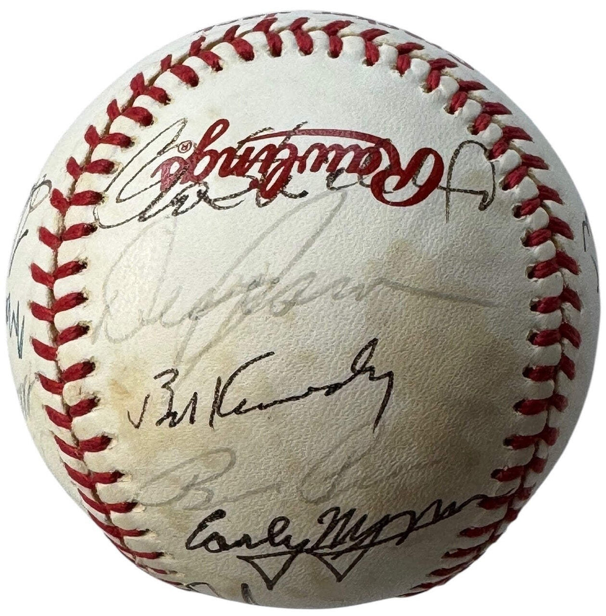Stars Signed Baseball Cracker Jack Day Old Timers Hall Famers