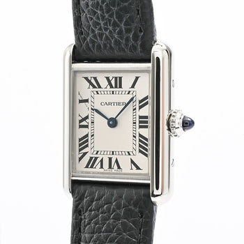 Used Cartier Tank Mast Sm Wsta0042 Silver Ladies Watch #2157