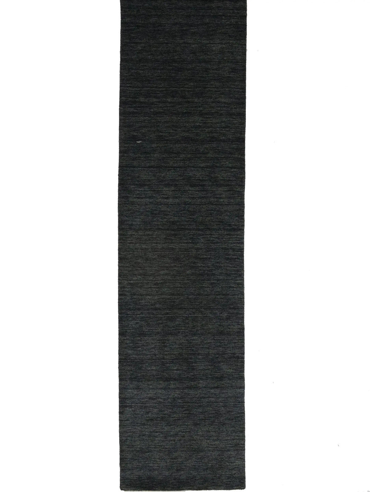 Charcoal Solid Hand-Loomed 3X10 Gabbeh Wool Rug Oriental Home Decor Carpet