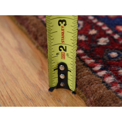 5'X9'6" Brown New Zoroastrian Serrib Pure Wool Hand Knotted Runner Rug