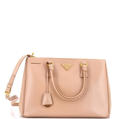 Prada Double Zip Lux Tote Saffiano Leather Medium