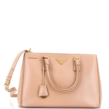 Prada Double Zip Lux Tote Saffiano Leather Medium