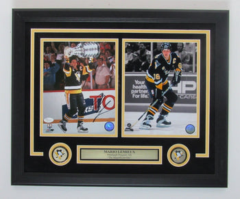 Mario Lemieux Hof Autographed 8X10 Photo Collage