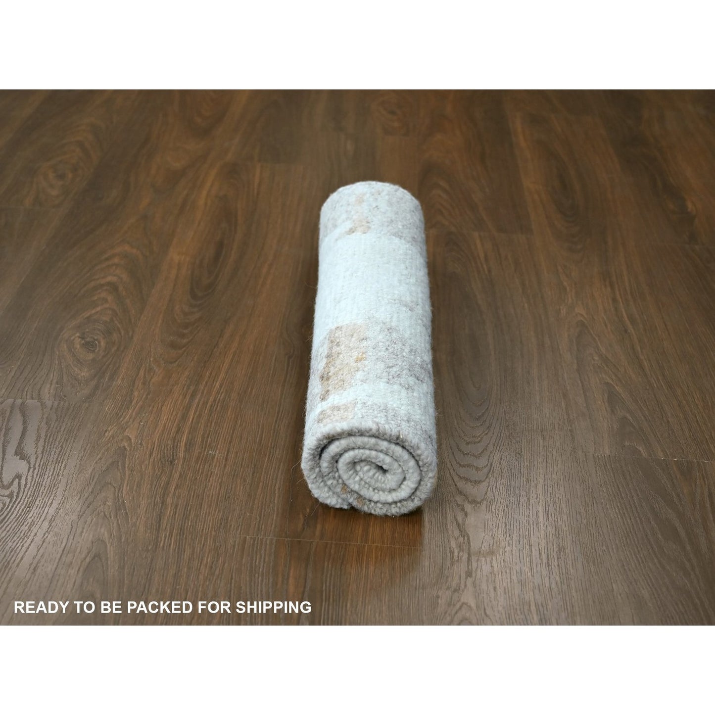 2'1"X3' Ivory Minimalist Swedish Design Flat Weave Hand Knotted Wool Rug