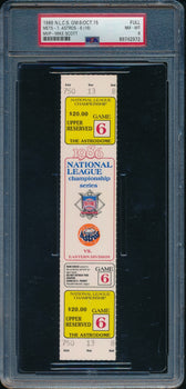 1986 Nlcs Game 6 Full Ticket Mets Vs. Astros 16