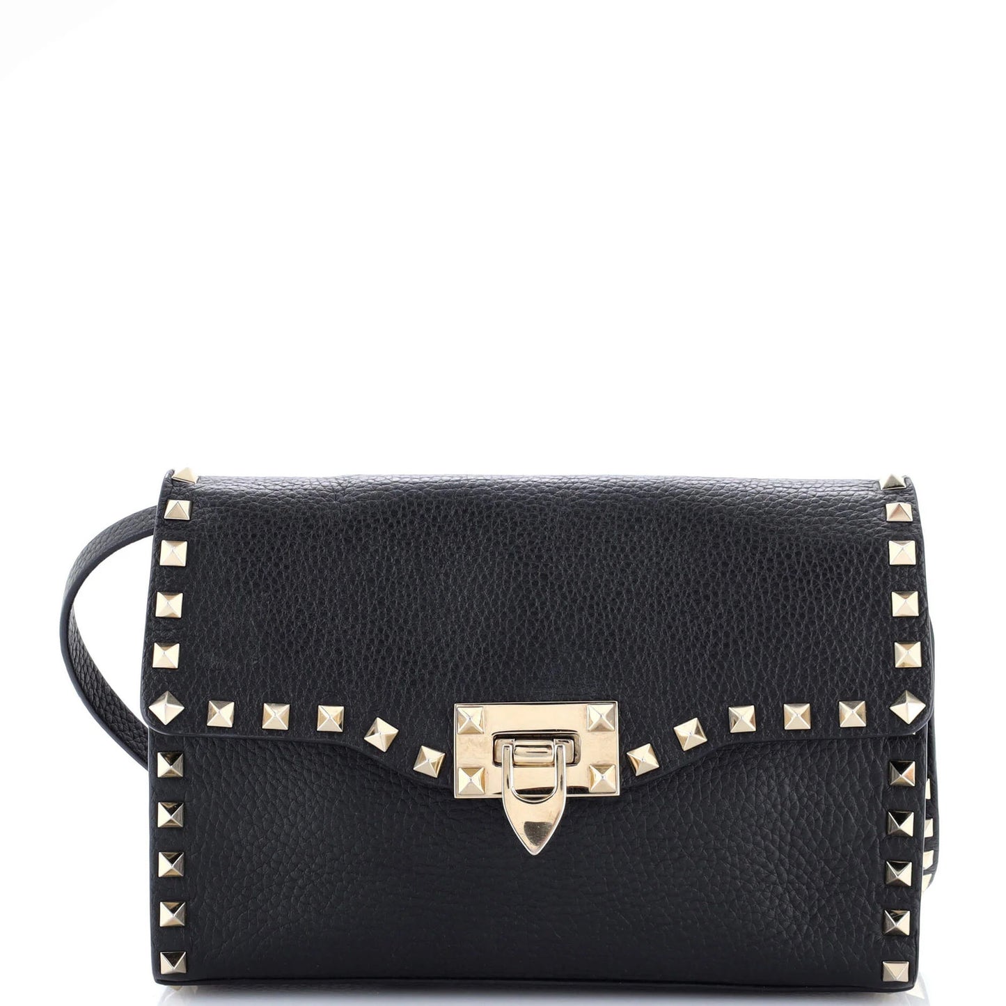 Valentino Garavani Rockstud Flip Lock Flap Bag Leather Medium