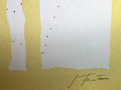 Lucio Fontana Lithograph 1978 Coa Signed Pen Numbered Pencil