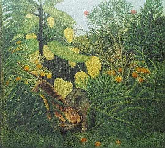 Henri Rousseau Lithograph "Tiger In A Tropical Storm" Ed.297/300 W/Frame Signed